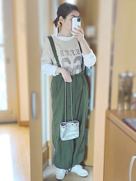 「Cupid Heart（キューピッドハート）のアイテム」を使った、かなっぺさん（レディース・166cm）の春コーディネート