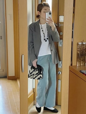 「Lands' End（ランズエンド）のアイテム（ジャケット/アウター）」を使った、かなっぺさん（レディース・166cm）の春コーディネート