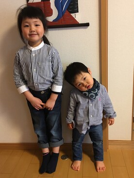 「仲良しコーデ」｜smileさん（キッズ・110cm）の春コーディネート