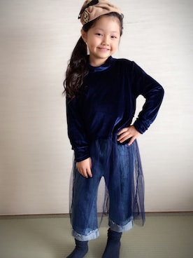 「娘」｜「アイテム（ワンピース/ドレス）」を使った、smileさん（キッズ・110cm）の秋コーディネート