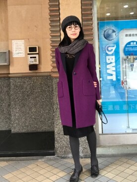 「KOOKAI（クーカイ）のアイテム」を使った、Ingridさん（レディース・172cm）の冬コーディネート