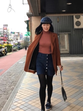 「huntingcap」｜Ingridさん（レディース・172cm）の冬コーディネート