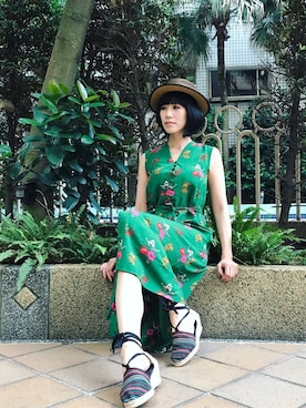 「みどり」｜「アイテム（その他）」を使った、Ingridさん（レディース・172cm）の春コーディネート