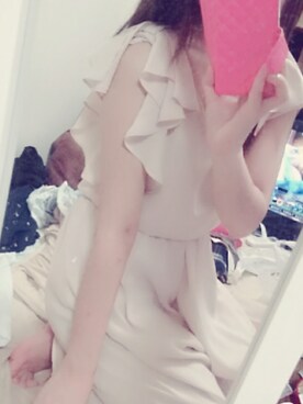 「アイテム（つなぎ/オールインワン、ベージュ系）」を使った、ちぃさん（レディース・146cm）の夏コーディネート