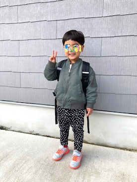 「UNIQLO（ユニクロ）のアイテム（MA-1）」を使った、Apochiさん（レディース・149cm）の春コーディネート