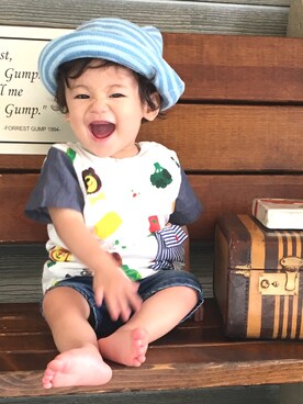 RUI74oさん（キッズ・80cm）の夏コーディネート