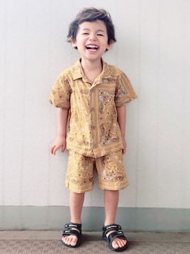 「アロハシャツ」｜RUI74oさん（キッズ・90cm）の夏コーディネート