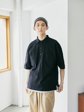 「nowm（ノウム）のアイテム」を使った、ノウムさん（メンズ・184cm）の夏コーディネート