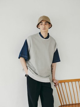「nowm（ノウム）のアイテム」を使った、ノウムさん（メンズ・184cm）の夏コーディネート