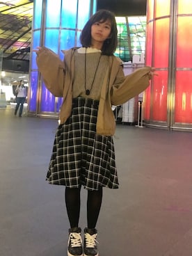 「rps（アールピーエス）のアイテム（マウンテンパーカー）」を使った、田中さん（レディース・153cm）の冬コーディネート