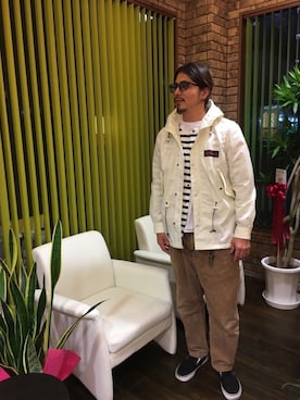 「アイテム（ブルゾン）」を使った、TOMOHARUさん（メンズ・172cm・30代）の秋コーディネート