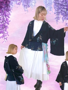 「個性的 古着」｜015_DKさん（レディース・151cm）の春コーディネート