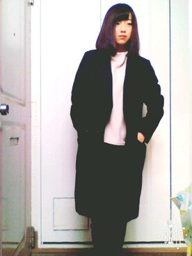 「Honeys（ハニーズ）のアイテム（ダウンジャケット/コート）」を使った、りささん（レディース・154cm）の冬コーディネート