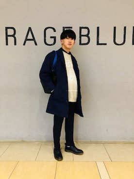 「RAGEBLUE（レイジブルー）のアイテム（トートバッグ）」を使った、大八木 翔磨【RAGEBLUE】さん（メンズ・173cm）の冬コーディネート