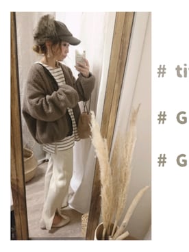 「mayblue（メイブルー）のアイテム」を使った、and_LaLaLa_ootdさん（レディース・148cm）の冬コーディネート