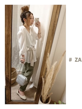 「mayblue（メイブルー）のアイテム」を使った、and_LaLaLa_ootdさん（レディース・148cm）の春コーディネート