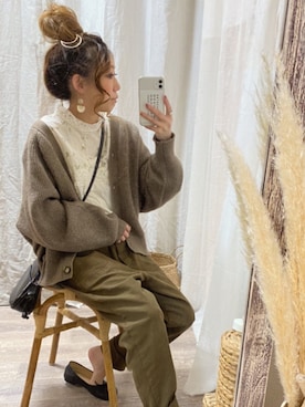 「mayblue（メイブルー）のアイテム」を使った、and_LaLaLa_ootdさん（レディース・148cm）の秋コーディネート