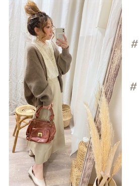 「mayblue（メイブルー）のアイテム」を使った、and_LaLaLa_ootdさん（レディース・148cm）の秋コーディネート