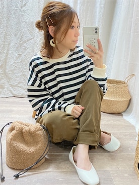 「mayblue（メイブルー）のアイテム」を使った、and_LaLaLa_ootdさん（レディース・148cm）の秋コーディネート