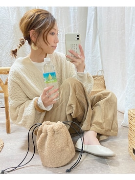 「mayblue（メイブルー）のアイテム」を使った、and_LaLaLa_ootdさん（レディース・148cm）の冬コーディネート