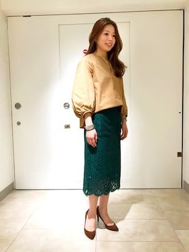 「バルーンスリーブ」｜misaさん（レディース・157cm）の春コーディネート