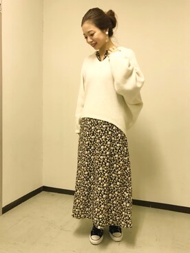 「アダムエロペ」｜「アイテム（ワンピース/ドレス）」を使った、misaさん（レディース・157cm）の秋コーディネート