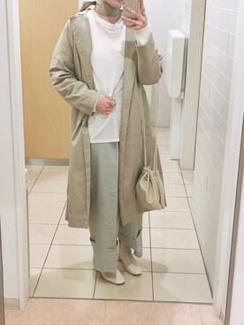 「URBAN RESEARCH（アーバンリサーチ）のアイテム（トレンチコート）」を使った、Maeda Akaneさん（レディース・158cm）の春コーディネート