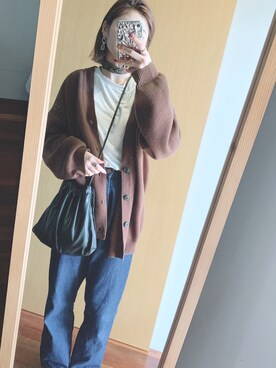 「DHOLIC（ディーホリック）のアイテム（ピアス（両耳用））」を使った、Maeda Akaneさん（レディース・158cm）の春コーディネート