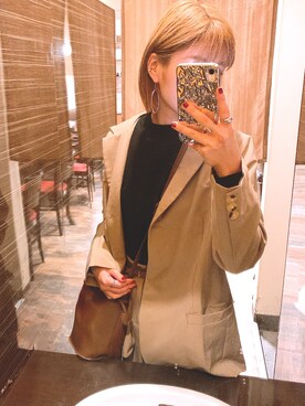 「Import & Select（インポートアンドセレクト）のアイテム（ジャケット/アウター）」を使った、Maeda Akaneさん（レディース・158cm）の春コーディネート