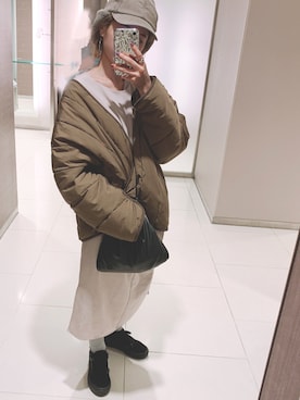 「BEAMS（ビームス）のアイテム（ピアス（両耳用））」を使った、Maeda Akaneさん（レディース・158cm）の春コーディネート