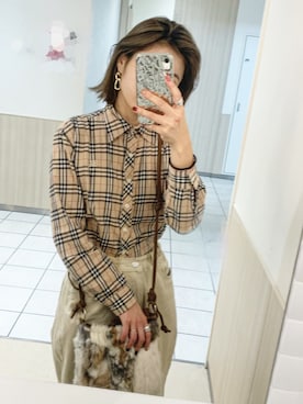 「DHOLIC（ディーホリック）のアイテム（ピアス（両耳用））」を使った、Maeda Akaneさん（レディース・158cm）の春コーディネート