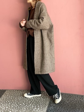 「piccin」｜「アイテム（その他アウター）」を使った、PICCIN PRESSさん（レディース・164cm）の冬コーディネート