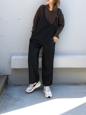 「piccin」｜「アイテム（オールインワン・サロペット）」を使った、PICCIN PRESSさん（レディース・164cm）の冬コーディネート