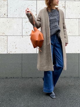 「piccin」｜「アイテム（その他アウター）」を使った、PICCIN PRESSさん（レディース・164cm）の冬コーディネート
