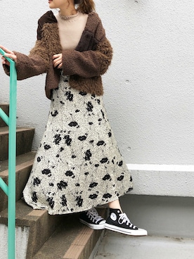 「piccin」｜「アイテム（その他アウター）」を使った、PICCIN PRESSさん（レディース・164cm）の冬コーディネート