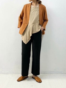 「アシメ」｜「アイテム（ジャケット/アウター）」を使った、PICCIN PRESSさん（レディース・164cm）の夏コーディネート