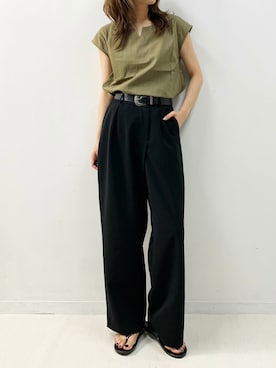 「piccin」｜「アイテム（セットアップ）」を使った、PICCIN PRESSさん（レディース・164cm）の夏コーディネート