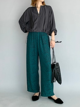 「ダークグリーン」｜「アイテム（ジャケット/アウター）」を使った、PICCIN PRESSさん（レディース・164cm）の夏コーディネート