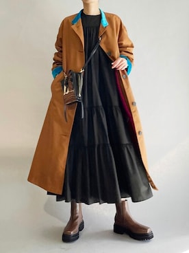 「piccin」｜「アイテム（トレンチコート）」を使った、PICCIN PRESSさん（レディース・164cm）の秋コーディネート