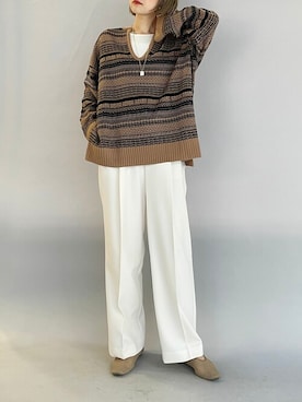 「piccin」｜「アイテム（オールインワン・サロペット）」を使った、PICCIN PRESSさん（レディース・164cm）の秋コーディネート