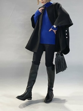 「piccin」｜「アイテム（ジャケット/アウター）」を使った、PICCIN PRESSさん（レディース・164cm）の冬コーディネート