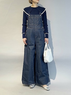 「piccin」｜「アイテム（オールインワン・サロペット）」を使った、PICCIN PRESSさん（レディース・164cm）の冬コーディネート