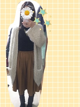 「tocco（トッコ）のアイテム（スカート）」を使った、道化師さん（レディース・158cm）の冬コーディネート
