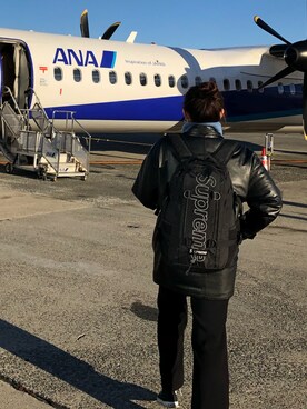 「ブルーニット」｜「アイテム（その他アウター）」を使った、𝗌𝖺𝗄𝗎𝗋𝖺さん（レディース・161cm）の冬コーディネート