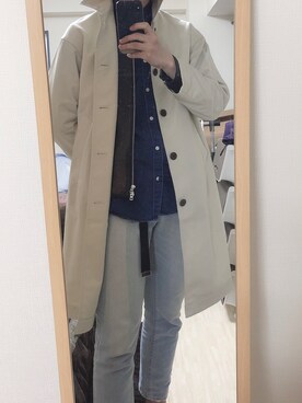 「LIDNM（リドム）のアイテム（トップス、ブラック系）」を使った、何夕さん（メンズ）の春コーディネート