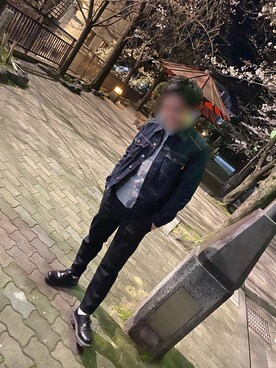 「大学生コーデ」｜「アイテム（デニムジャケット）」を使った、kakeruさん（メンズ・169cm）の春コーディネート