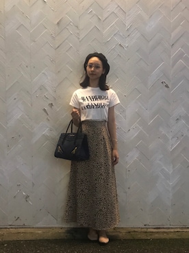 「H&M（エイチ・アンド・エム）のアイテム（バレエシューズ）」を使った、SEIKAさん（レディース・165cm）の夏コーディネート