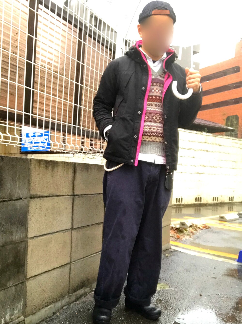 「雨の日コーデ」｜「danskoの【DANSKO】	PROFESSIONAL OILED MNS（その他シューズ、ブラック系）」を使った、orihciさん（メンズ・169cm）の秋コーディネートの1枚目の写真