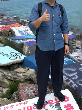 「JOSEPH（ジョセフ）のアイテム（バッグ）」を使った、orihciさん（メンズ・169cm）の秋コーディネート