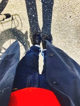 「Yarmo（ヤーモ）のアイテム（その他アウター）」を使った、ニナタカさん（レディース・155cm）の冬コーディネート